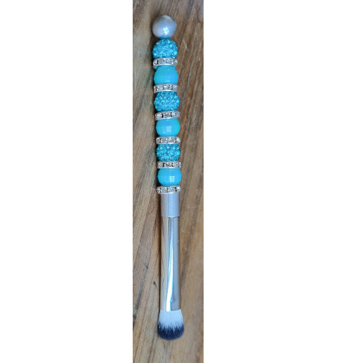 Kosmetik Pinsel klein und rund   türkis