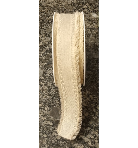 Dekoband Leinen beige