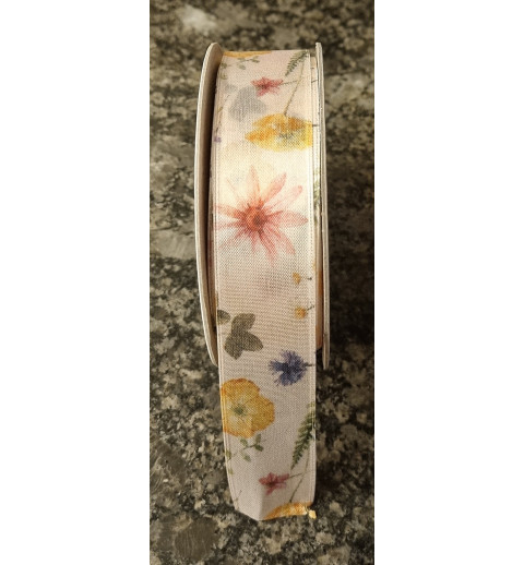 Dekoband verschiedene Blumen bunt