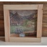 Led Lichterbox Bauernhaus/Dekoband Edelweiss grün