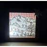 Led Lichterbox Scherenschnitt Alpenfeeling/Dekoband Edelweiss rot