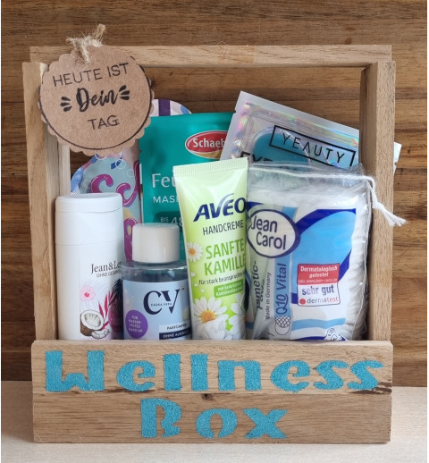 Wellness/Beauty Kistchen " Wellness Box "  Heute ist Dein Tag/türkis