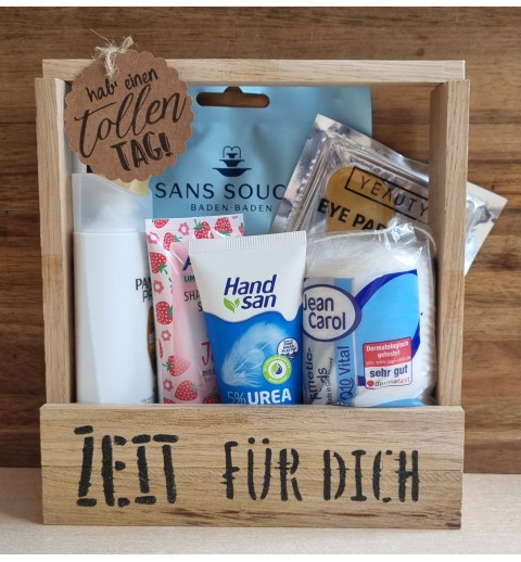 Wellness/Beauty Kistchen " Zeit für Dich "  hab einen tollen Tag/schwarz