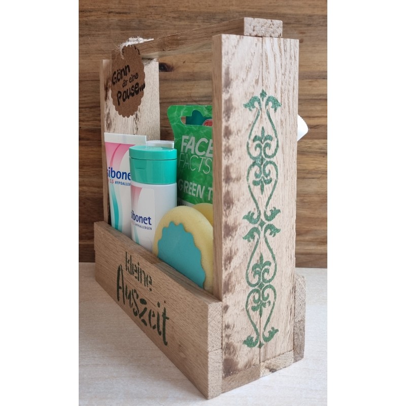 Wellness/Beauty Kistchen " Kleine Auszeit "  Gönn dir eine Pause/grün