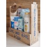 Wellness/Beauty Kistchen " Dies und Das  Kistchen "  Wer schön sein will muss lachen/blau