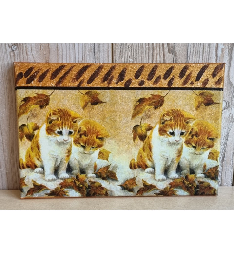 Bild " Katzen " beige Töne