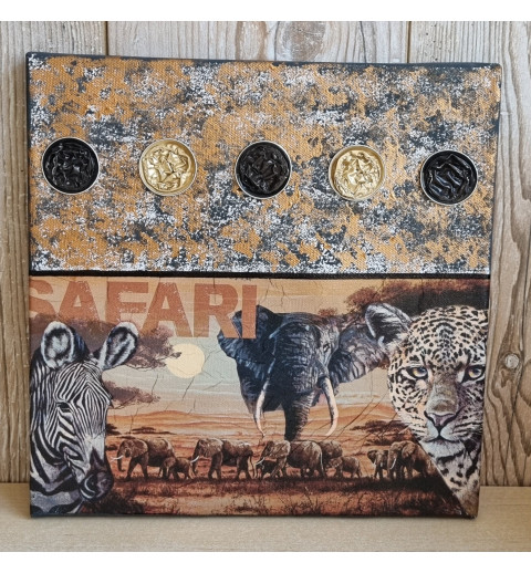 Bild " Safari " schwarz/bronze Töne