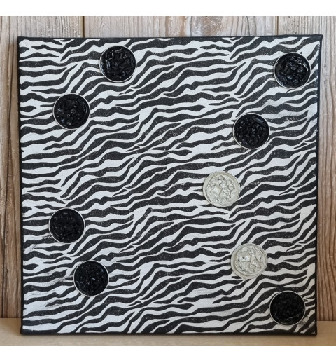 Bild " Zebra Muster " weiss/schwarz Töne