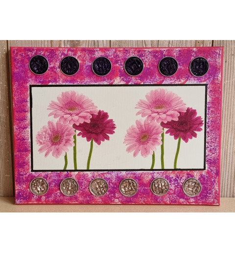 Bild " Gerberas " pink Töne