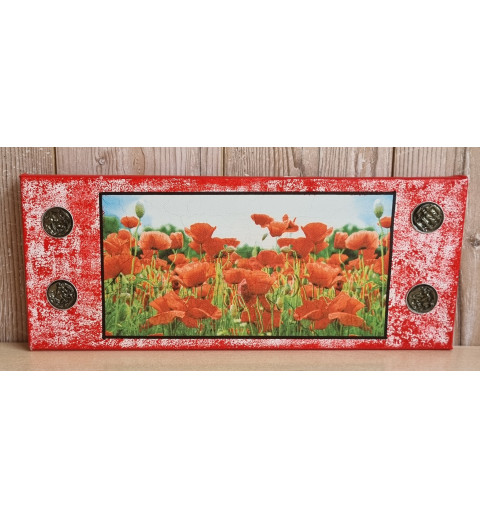 Bild " Mohnblumen " rot Töne