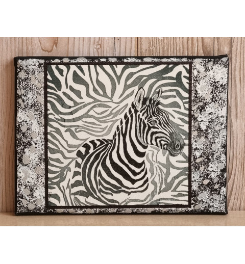 Bild " Zebra "  schwarz/weiss Töne