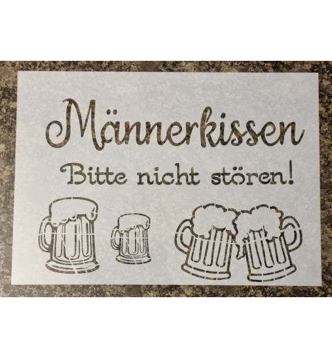 Schablone Männerkissen  2er Set