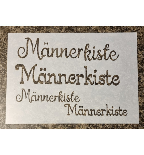 Schablone Männerkiste