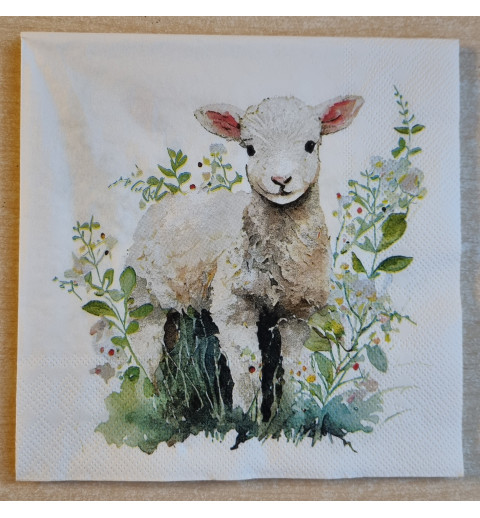 Serviette Lamm/Gras
