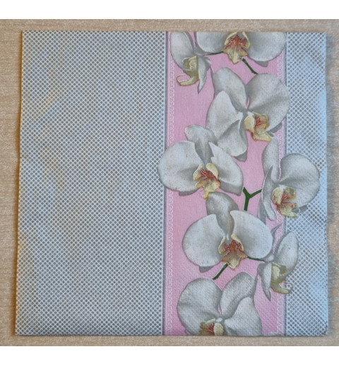 Serviette Orchideen rosa