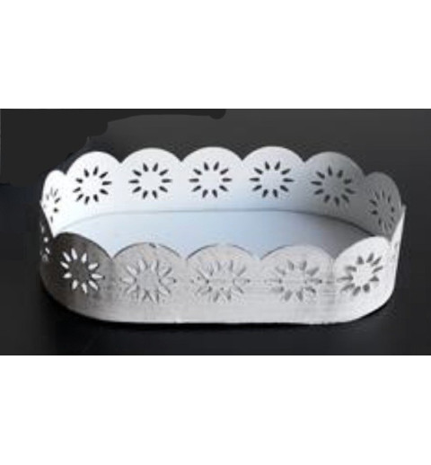 Metall Teller weiss