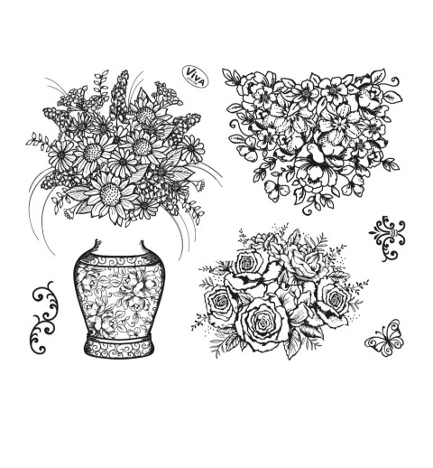 Clear Stamps Blumen/Vase