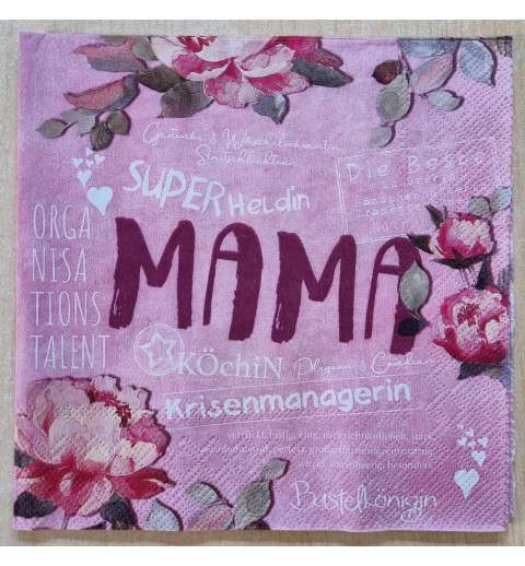 Serviette Mama pink