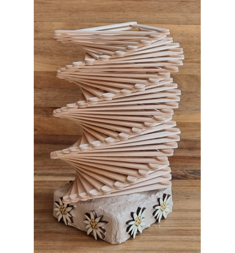 Holz Stäbchen Led Lampe Edelweiss/beige
