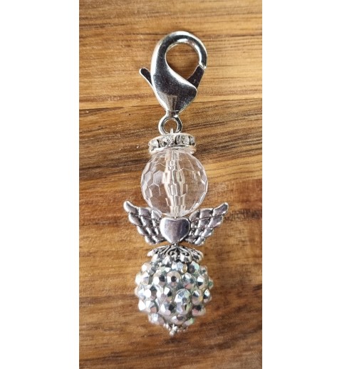 Perlen Engel silber/transparent