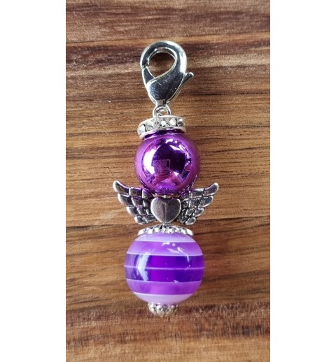 Perlen Engel violette glänzend