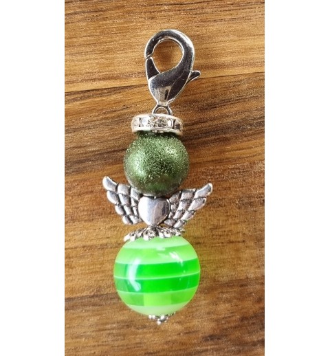 Perlen Engel grün/olive