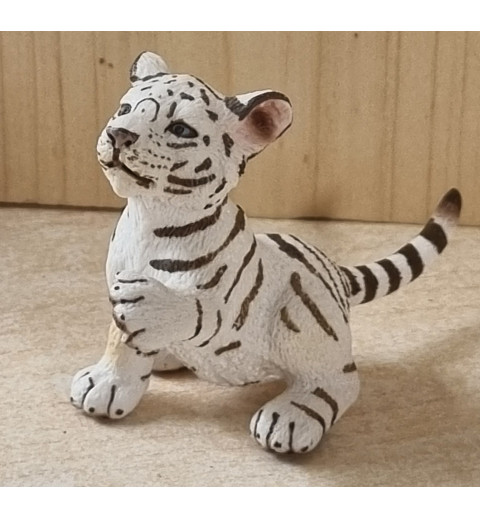 Tiger weiss Junges spielend