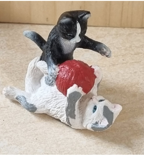 Junge Katzen spielend mit Ball