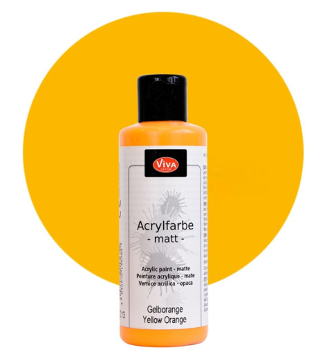 Acrylfarbe matt gelb-orange