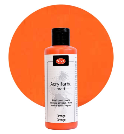 Acrylfarbe matt gelb-orange