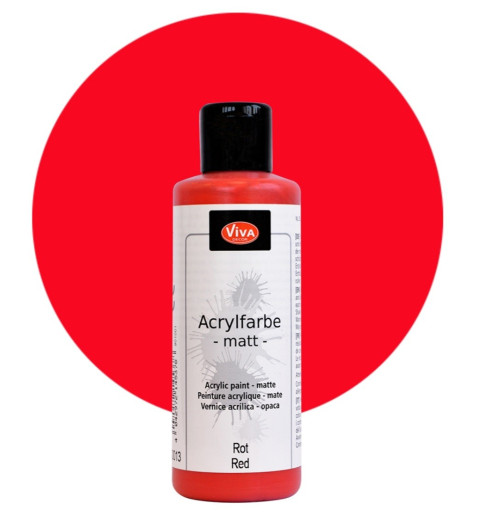 Acrylfarbe matt rot