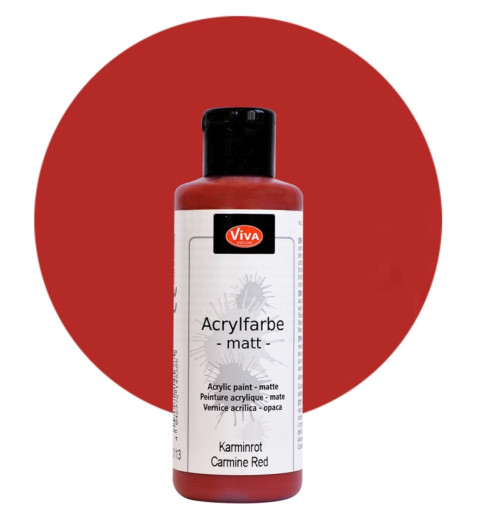 Acrylfarbe matt karminrot