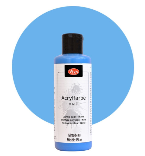 Acrylfarbe matt mittelblau