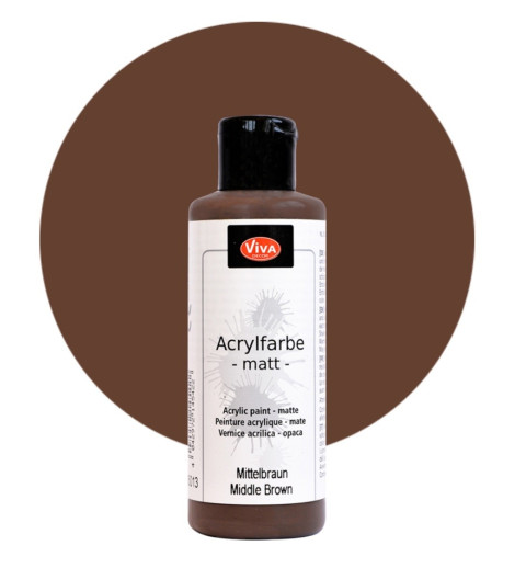 Acrylfarbe matt mittelbraun