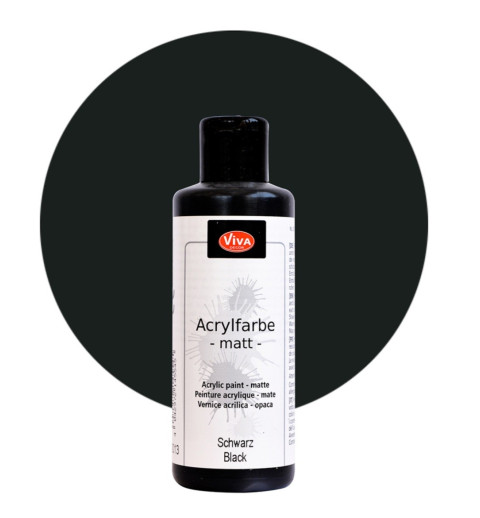 Acrylfarbe matt schwarz