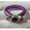 Ring mit Swarovski Steinen lila/flieder