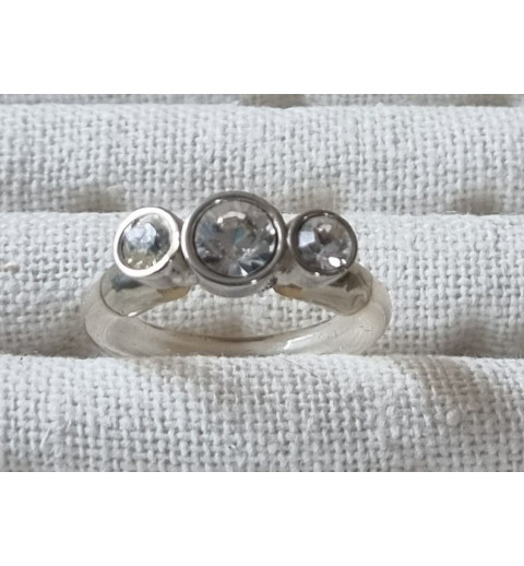 Ring mit Swarovski Steinen silber/transparent