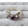 Ring mit Swarovski Steinen lila/transparent