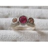 Ring mit Swarovski Steinen rosa/transparent