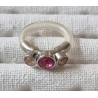 Ring mit Swarovski Steinen rosa/transparent
