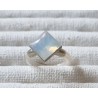 Ring mit Swarovski Steinen Quadrat weiss/transparent