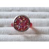 Ring mit Swarovski Steinen gross Rund rot