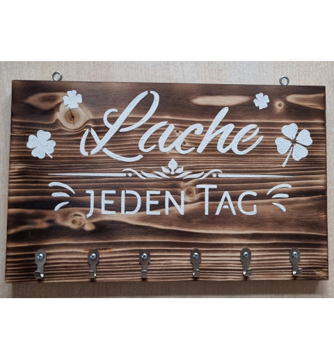 Schlüsselgarderobe " Lache " geflammt