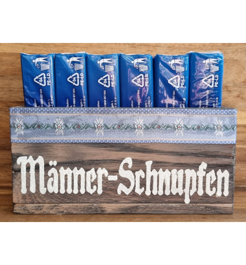Taschentuch Böxli " Männer-Schnupfen " geflammt/creme