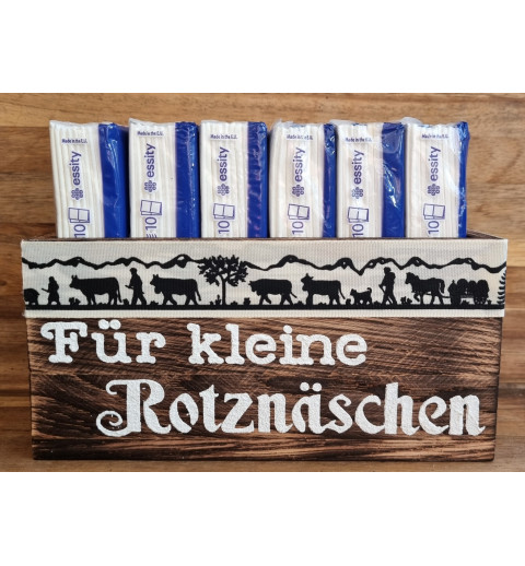 Taschentuch Böxli " Rotznäschen " geflammt