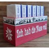 Taschentuch Böxli " Nase voll " rot