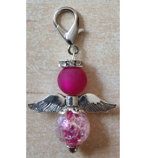 Perlen Engel transparent/pink