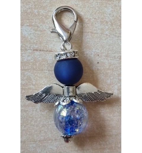 Perlen Engel transparent/blau