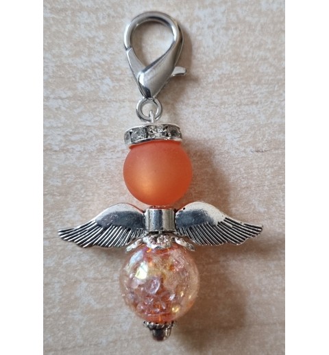 Perlen Engel transparent/orange