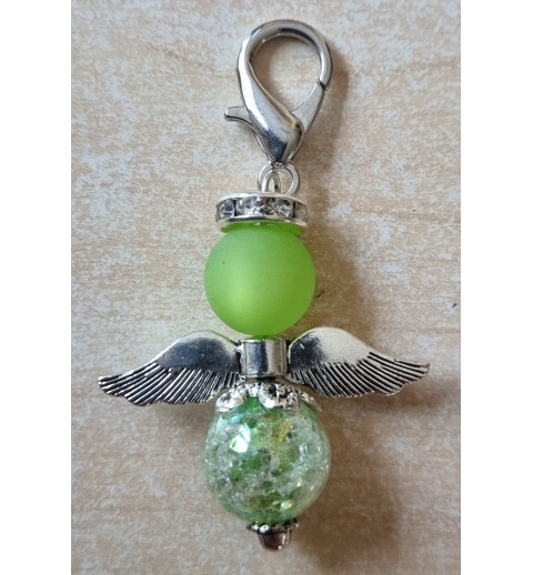 Perlen Engel transparent/hellgrün